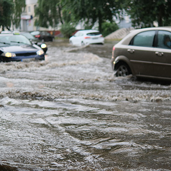 cars in a flood